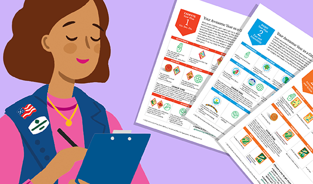 Girl Scout Troop Leader planning graphic